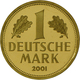 Bundesrepublik Deutschland 1948-2001 - Goldmünzen: 5 X 1 Goldmark 2001 (A,D,F,G,J) Jede Münze In Ori - Altri & Non Classificati