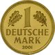 Bundesrepublik Deutschland 1948-2001 - Goldmünzen: 5 X 1 Goldmark 2001 (A,D,F,G,J) Jede Münze In Ori - Autres & Non Classés