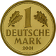 Bundesrepublik Deutschland 1948-2001 - Goldmünzen: 5 X 1 Goldmark 2001 (A,D,F,G,J) Jede Münze In Ori - Altri & Non Classificati