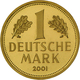 Bundesrepublik Deutschland 1948-2001 - Goldmünzen: 5 X 1 Goldmark 2001 (A,D,F,G,J) Jede Münze In Ori - Autres & Non Classés