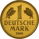 Bundesrepublik Deutschland 1948-2001 - Goldmünzen: Goldmark 2001 A In Originalkapsel In St, Mit 1 DM - Otros & Sin Clasificación