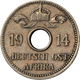 Deutsch-Ostafrika: Wilhelm II. 1888-1918, Deutsch-Ostafrika, Lot 2 Münzen: 5 Heller 1914, Jaeger 718 - Afrique Orientale Allemande