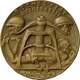 Medaillen Deutschland: Medailleur Karl Goetz 1875-1950: Bronzemedaille 1923, "Blutsauger Am Rhein", - Altri & Non Classificati