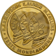 Medaillen Deutschland: Raumfahrt -1. Mondlandung 1969: Lot 4 Stück; Goldmedaille 1969, Gold 986/1000 - Altri & Non Classificati
