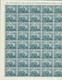 1951 Italia Italy Repubblica CRISTOFORO COLOMBO 40 Serie In Foglio MNH** Sheet - Fogli Completi