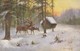 AK Rehe Im WInter Bei Der Futterstelle - Feldpost - 1916 (34572) - Sonstige & Ohne Zuordnung