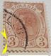 ERRORs Stamp ROMANIA 1898 ,KING Carol I ,3b Printed With Stain Color Before 3 Bani, ,left Down - Plaatfouten En Curiosa