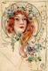 Jugendstil Frau Künstler-Karte I-II Art Nouveau - Ohne Zuordnung