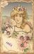 Jugendstil Frauen Glitter 2'er Set Künstler-Karten I-II Art Nouveau Femmes - Unclassified