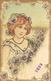 Jugendstil Frauen Glitter 2'er Set Künstler-Karten I-II Art Nouveau Femmes - Unclassified