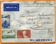 FRANCE LETTRE PAR AVION AVEC CARTE AIR FRANCE DEPART SALON DE L'AERONAUTIQUE 25-11-36 PARIS VIA BEYROUTH POUR LA FRANCE - 1927-1959 Lettres & Documents