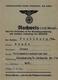 WK II Dokumente - NSDAP-Klapp-Lehrgangs-Nachweis NSV 1936/37 I - Weltkrieg 1939-45