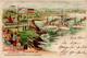Kolonien Kiautschou Besetzung Der Kiao-Tschau-Bucht 1897  Lithographie 1898 I-II (Ecken Abgestossen) Colonies - History