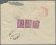 08004 Aden: 1923 Illustrated 'Aden Tobacco Company' Cover Sent Registered To Denmark Via London, Franked O - Jemen