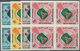 08011 Aden - State Of Upper Yafa: 1967, Football Championship Stamps With INVERTED Opt. In Green And Blue - Aden (1854-1963)