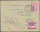 08051A Afghanistan: 1938, Two Registered Covers From "KABOUL" With Large Units Of 2 Pl. Black On Reverse To - Afghanistan