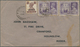 08073 Bahrain: 1946 Cover To England Bearing Mixed Franking Of Bahrain KGVI. 1942-45 4a. Brown In Combinat - Bahrein (1965-...)