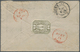 08103 Ceylon / Sri Lanka: 1873. Envelope Addressed To Ceylong Bearing French 'Siege De Paris' Yvert 37, 25 - Sri Lanka (Ceylon) (1948-...)