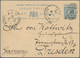 08106A Ceylon / Sri Lanka: 1889, Stationery QV 6 C. Used "COLOMBO KL NO 7 89" To Germany W. Dresden Nov. 22 - Sri Lanka (Ceylan) (1948-...)