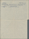 08111 Ceylon / Sri Lanka: 1946, AIR LETTER KGVI 10c. Four Impressions In Pale Blue On White Paper With Ins - Sri Lanka (Ceylon) (1948-...)