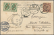 08140 China: 1902, Coiling Dragon 4 C. Brown Tied "HANKOW 9 OCT 03" To Ppc W. Transit "SHANGHAI 12 OCT 03" - Sonstige & Ohne Zuordnung