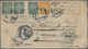 08142 China: 1902/08, Chengtu Letter Box Mark: Coiling Dragon 3 C. Green, A Horizontal Strip-3 With Interp - Sonstige & Ohne Zuordnung