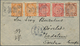 08144 China: 1902, Coiling Dragon 1 C. (2), 2 C. (2), 4 C. Tied Tombstone "Pinyang / Post Office" To Cover - Autres & Non Classés