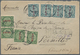 08153 China: 1912, Commercial Press Ovpt. 2 C. (4 Inc. Pair) With Waterlow Ovpt. 3 C. (4 Inc. Strip-3) Tie - Autres & Non Classés