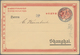 08203 China - Ganzsachen: 1898, Card CIP 1 C., Reply Part, Canc. "SHANGHAI LOCAL POST D APR 25 07" Used Lo - Ansichtskarten