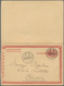 08205 China - Ganzsachen: 1898, Complete CIP 1+1 C. Double Card Canc. Bisected Bilingual "SZEMAO 15 MAY 03 - Cartes Postales