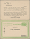 08209 China - Ganzsachen: 1907, Square Dragon Double Card 1+1 C. Green Canc. "SHANGHAI LOCAL POST J APR 13 - Cartes Postales