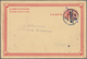 08211 China - Ganzsachen: 1907, Card CIP 1 C. With Violet S. L. "SOLD IN BULK" Canc. Bisected Bilingual "H - Ansichtskarten