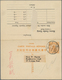 08219 China - Ganzsachen: 1927/29, Junk 1 C. Reply Part Uprated Junk 1 C., 4 C. Bilingual "TSINING 16.9.10 - Ansichtskarten