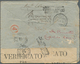 08234 China - Incoming Mail: 1916, Brazil To Peking Transit Blocked In Italy Due To WWI: 500 R. (RC) Tied - Sonstige & Ohne Zuordnung