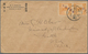 08279 China - Besonderheiten: 1913, Security Chop. Junk 1 C. Vertical Pair Tied Bisected "WUCHOW 16 SEP 16 - Sonstige & Ohne Zuordnung