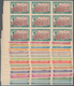 08377 Dubai: 1963, Definitives Complete IMPERFORATED Set Of 17 Values In Blocks Of Nine From Margins, Mint - Dubai