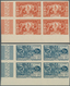 08407 Französisch-Indien: 1931. Complete Set (4 Values) "World Expo Paris 1931" In IMPERFORATE Corner Bloc - Briefe U. Dokumente