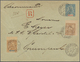 08414 Französisch-Indochina: 1897. Registered Indo-China Postal Stationery Envelope 15c Blue Upgraded With - Lettres & Documents