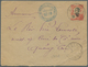 08438 Französisch-Indochina: 1913, 10 Cent. Stat. Envelope With Blue "POSTE RURAL PROVINCE DE QUANG / FUNG - Briefe U. Dokumente