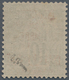 08490 Französisch-Indochina - Paketmarken: 1891, 10c. Black On Lilac Surcharged By Vermillion Handstamp, F - Timbres-taxe