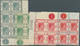 Delcampe - 08584 Hongkong: 1938/1948, KGVI Definitives 14 Different Stamps With Many In Pairs Or Blocks/4 And Larger - Autres & Non Classés