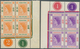 08588 Hongkong: 1954, QEII Definitives Ten Different Stamps Mostly In Blocks Of Four From Corners With PLA - Sonstige & Ohne Zuordnung