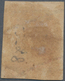 08676 Indien: 1854-55 Lithographed 1a. Red, Die III, Part Sheet Watermark, Unused Without Gum, Partially C - Autres & Non Classés