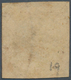 08678 Indien: 1854 Lithographed 4a. Blue & Red From 2nd Printing, Sheet Pos. 5, Used And Cancelled By Diam - Autres & Non Classés