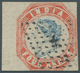 08679 Indien: 1854 Lithographed 4a. Blue & Red, 3rd Printing (Head Die III, Frame Die I), Watermark Invert - Sonstige & Ohne Zuordnung