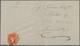 08692 Indien: 1857 Manuscript Cancellation On 1854 Lithographed 1a. Red, Die I, On Entire From Honzoor Pos - Autres & Non Classés