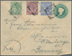 08697 Indien: 1854/64, Covers (5) Used To England X4 (Calcutta) And Within India X1 (Jessore), Also Uprate - Autres & Non Classés