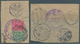 08766 Indien - Used Abroad: BURMA 1916, WWI Censored Mail From Burma To China: Four Pieces With Violet 'Pa - Sonstige & Ohne Zuordnung