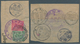 08766 Indien - Used Abroad: BURMA 1916, WWI Censored Mail From Burma To China: Four Pieces With Violet 'Pa - Autres & Non Classés