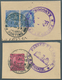 08766 Indien - Used Abroad: BURMA 1916, WWI Censored Mail From Burma To China: Four Pieces With Violet 'Pa - Sonstige & Ohne Zuordnung